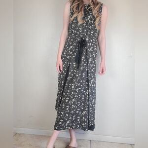 Unique formal panel wrap kimono Beautiful dress from Okinawa floral vintage/rare